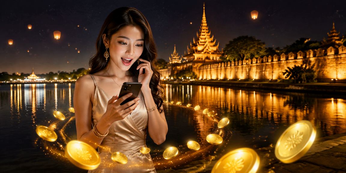 မန္တလေး နေရာ၌ ကာစီနိုအက်ပ်မှ ဂိမ်းကစားနေသူ